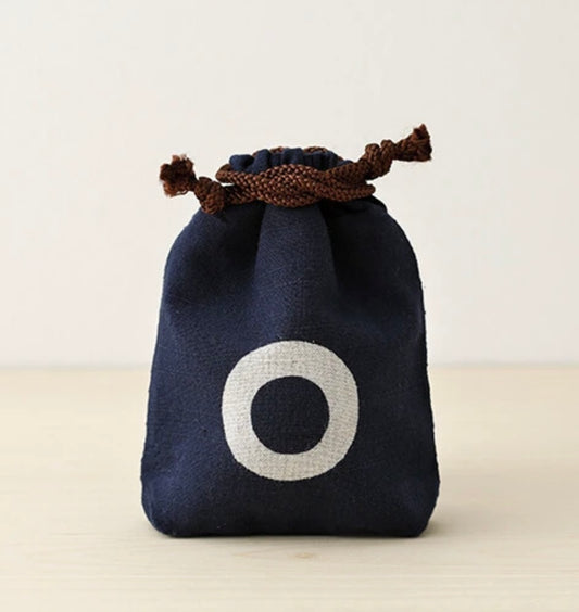 日本製 酒器袋 蛇の目 / 日本製 清杯袋 蛇眼圖案 (藍色)