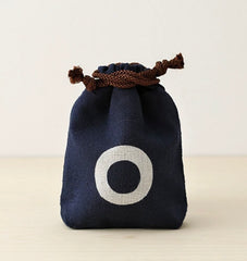 日本製 酒器袋 蛇の目 / 日本製 清杯袋 蛇眼圖案 (藍色)