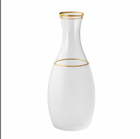 日本製 木本硝子 日本酒用  金付大徳利 (330ml) / 日本製 木本硝子 日本酒用  鍍金大徳利(330毫升)